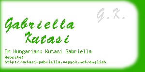 gabriella kutasi business card